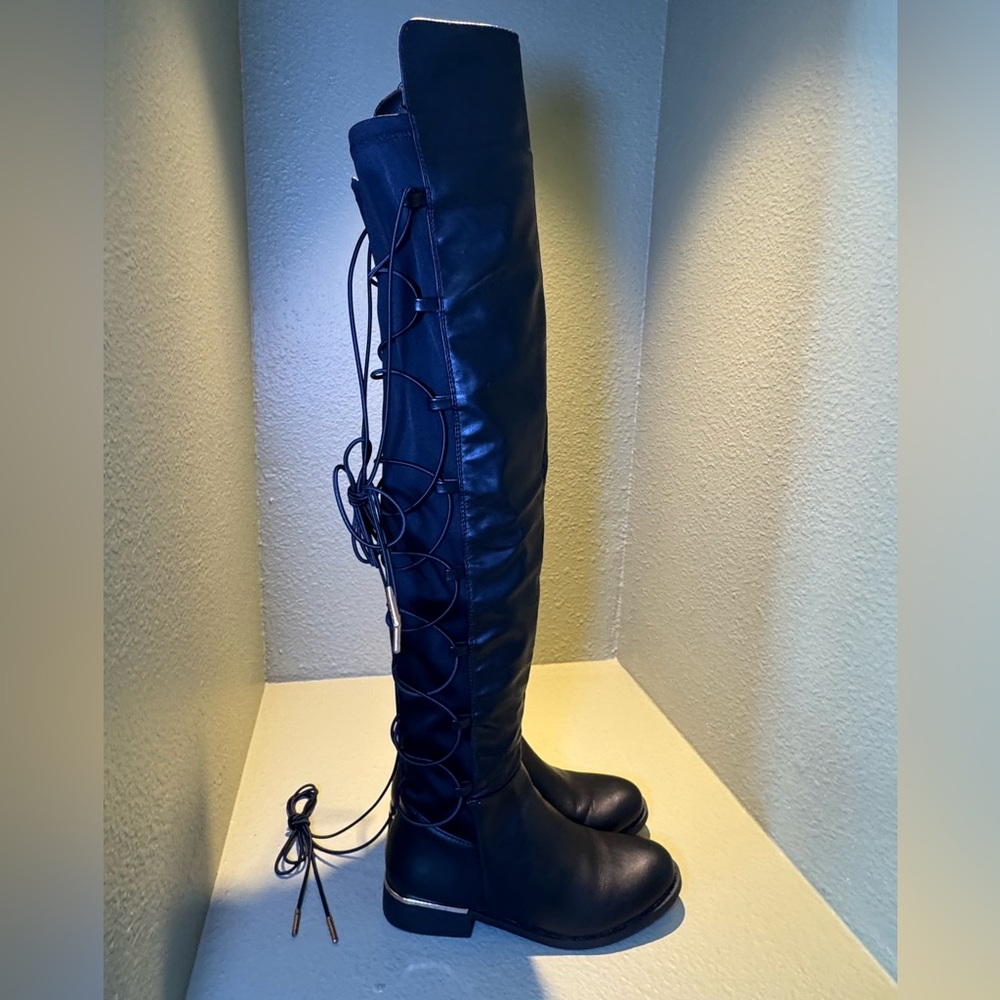 Venus Over the Knee Lace Up Boots